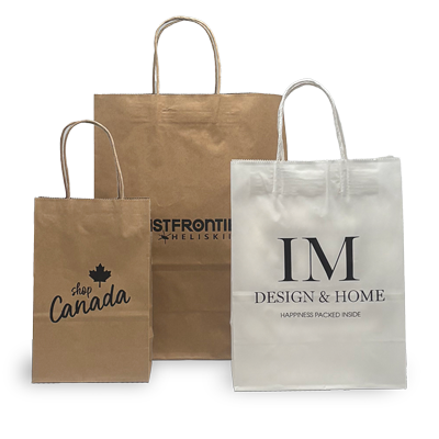 Hot stamped paper bags