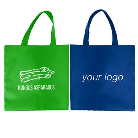 Custom Printed Sewn Non-Woven Polypropylene Flat Tote - Minimum 500 Bags