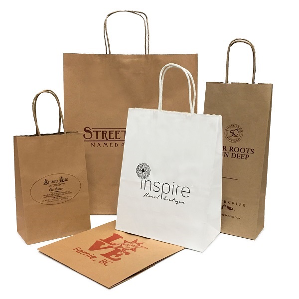 Short Run Custom Printed Bags - Ink Printed Paper Shopping Bags