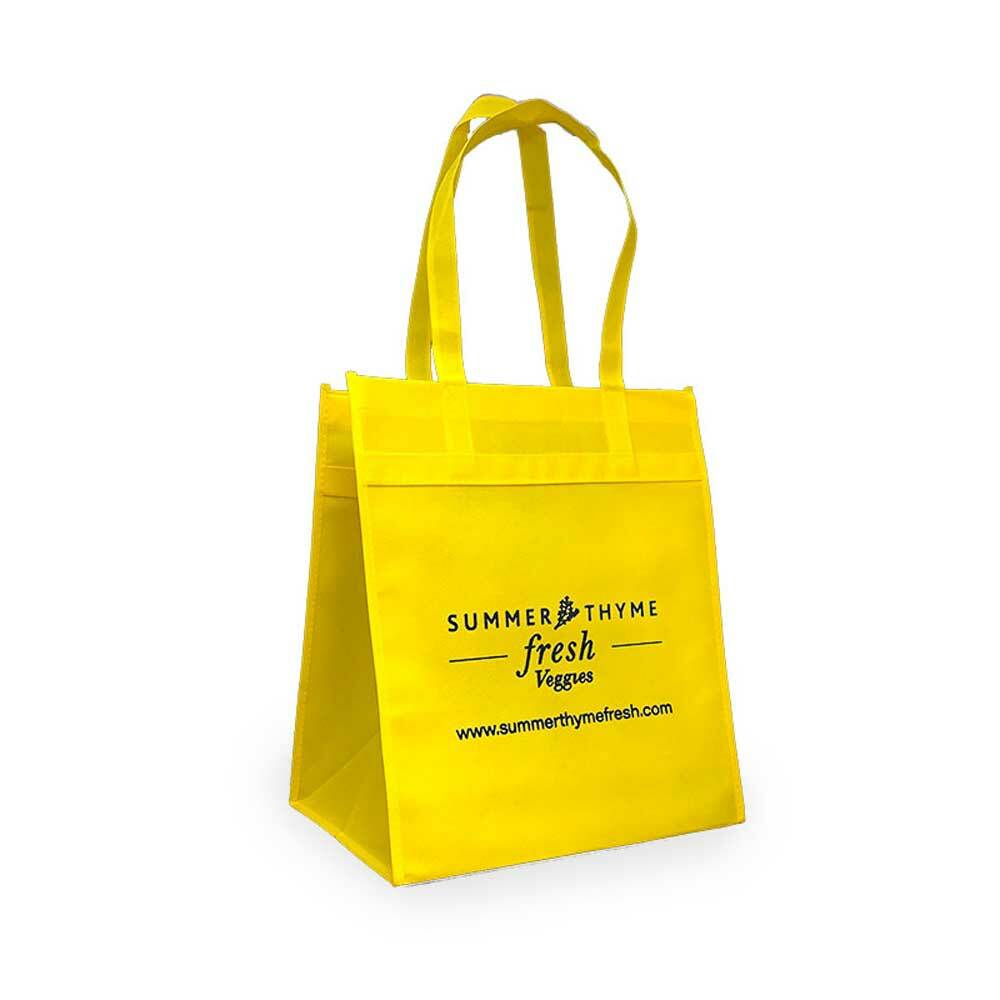 Custom Printed Sewn Non-Woven Polypropylene Flat Bottom Bag - Minimum 1000 Bags