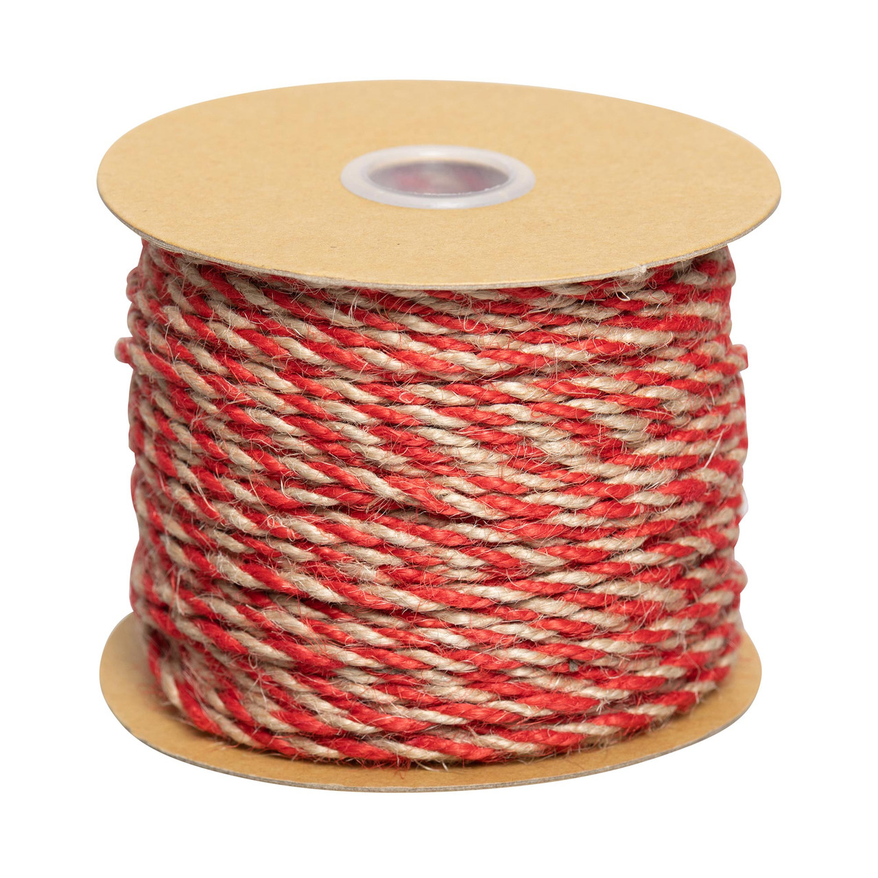 Natural w Red Coloured Jute Twine 50 yds. Retail Supplies by WR Display Packaging