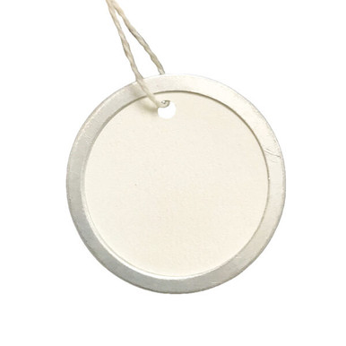Metal Rim Tags with string 1-9/16