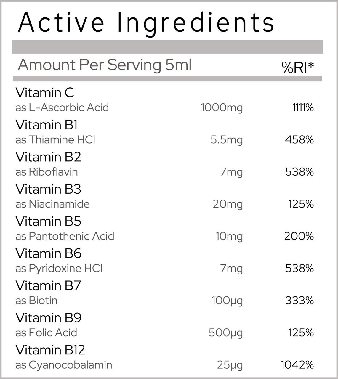 lipo c with b12 ingredients Liposomal B Complex with Vitamin C 500ml / 100 Servings