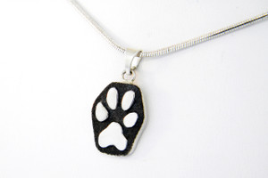 Paw Pendant - Raised Paw Pendant - Raised