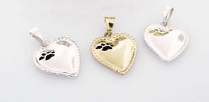 Heart Pendant with Rope Trim