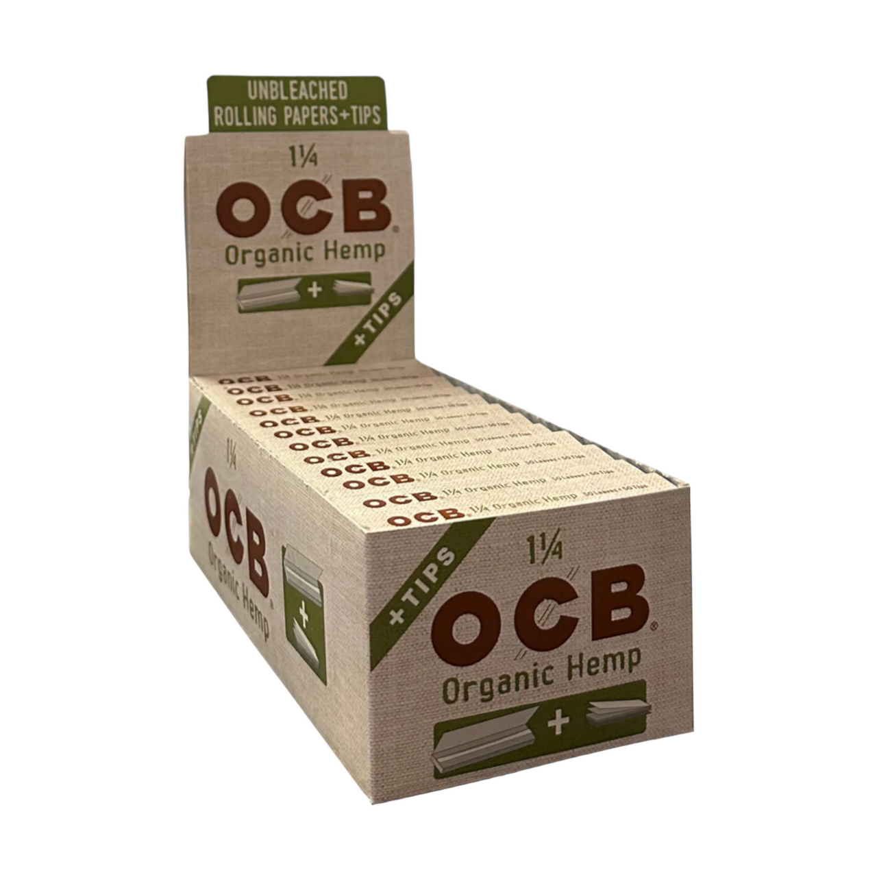 OCB Organic Hemp Unbleached Rolling Paper Cones Small 78MM Size