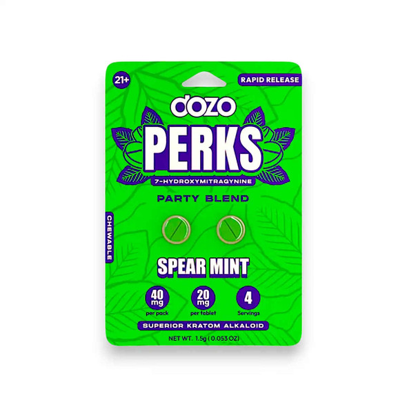 Dozo Perks 7-hydroxymitragynine Party Blend Spear Mint | 2 Tablets