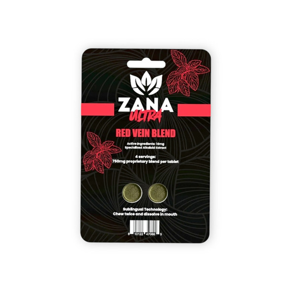 Zana Ultra Red Vein Blend 7-hydroxymitragynine Tablets | 2 Tablets
