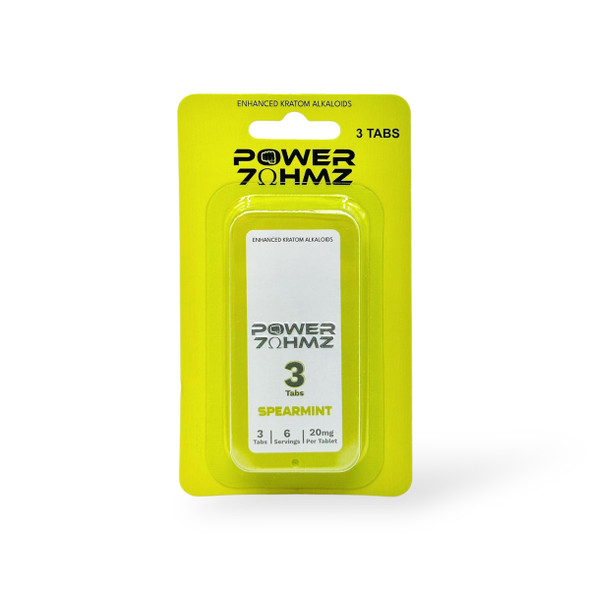 Power 7-Ohmz Chewable Tablets Spearmint 20mg Per Tablet | 3 Tablets