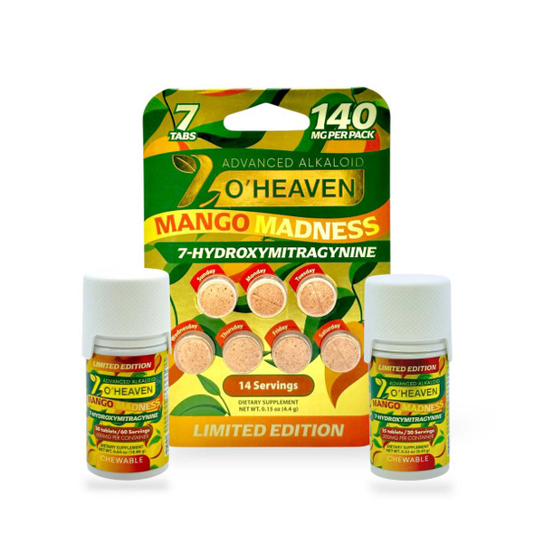 7 O'Heaven 7-OH Kratom Extract Tablets Mango Madness 20mg Per Tablet