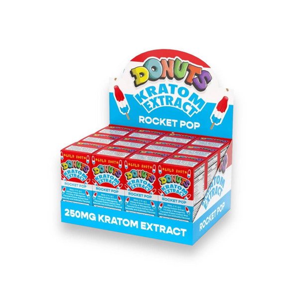 Donuts Kratom Extract Shot 250mg Rocket Pop 30mL | Box