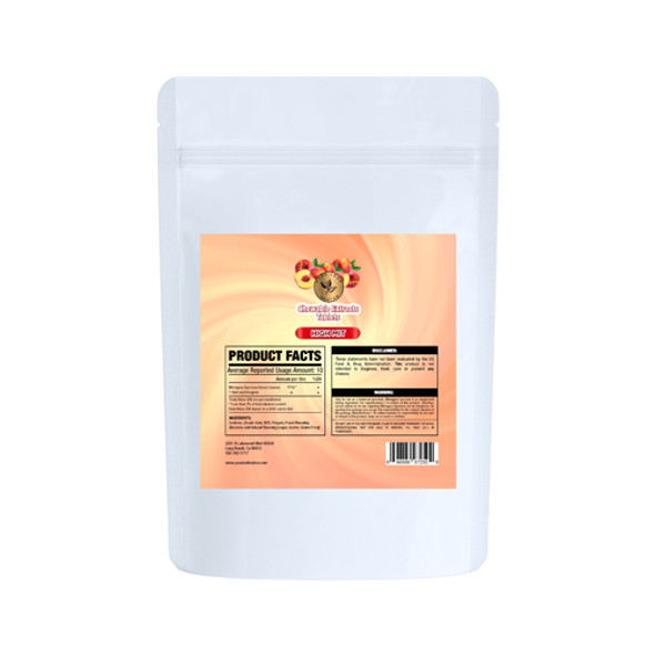 Pure Leaf Kratom Extracts Chewable Tablets High MIT Peach Flavored | 5 Tablets | Back