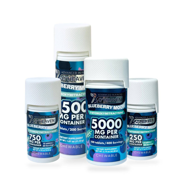 7 O'Heaven 7-OH Kratom Extract Tablets  Blueberry Moon 50mg Per Tablet