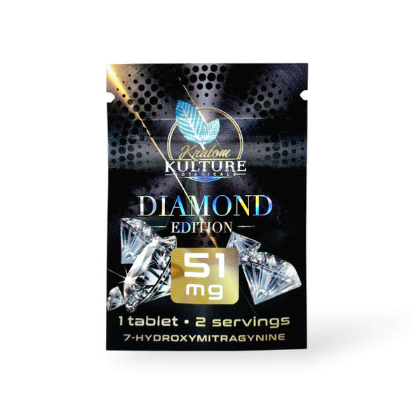 Kratom Kulture 7- Hydroxymitragynine Diamond Edition Tablets 51mg | 1 Tablet