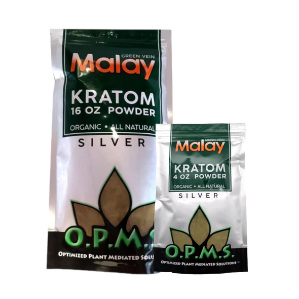 OPMS Kratom Silver Green Vein Malay Powder