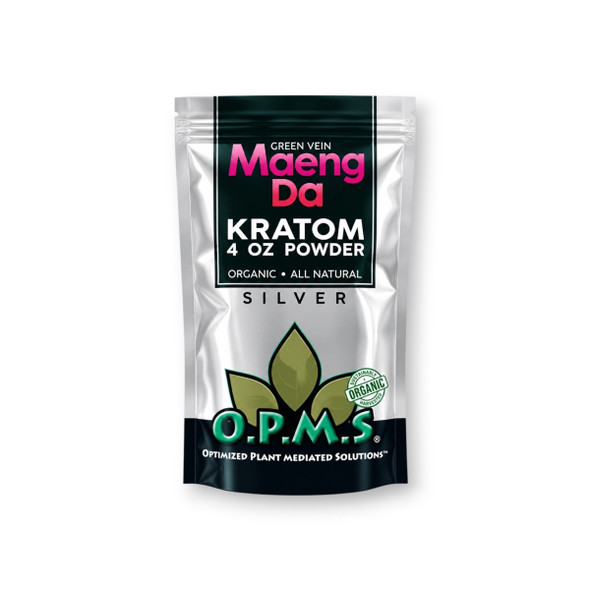 OPMS Silver Maeng Da Kratom Powder Green Vein | 4oz