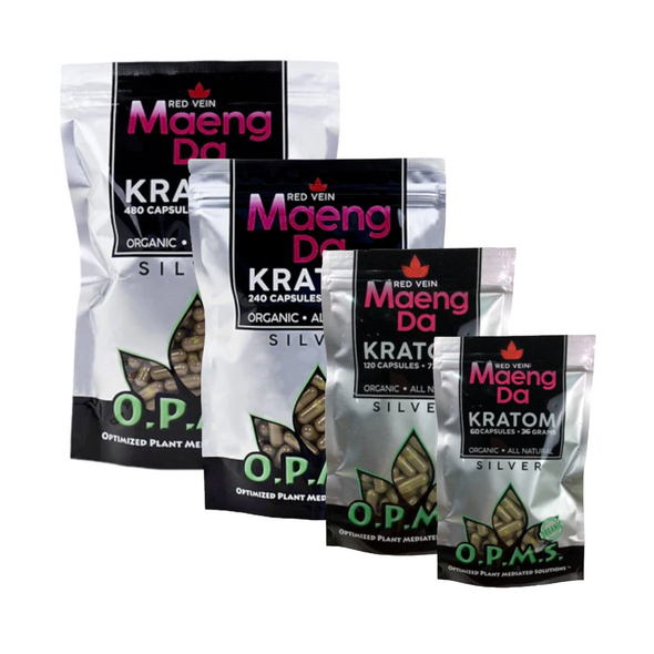 OPMS Silver Red Vein Maeng Da Capsules