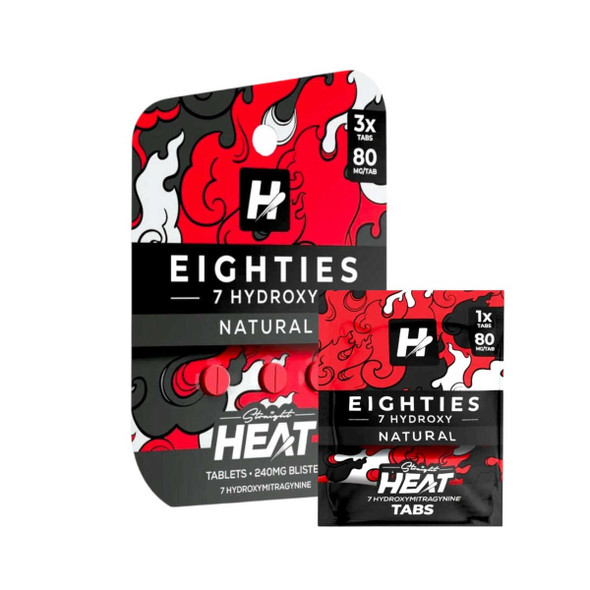 Straight Heat Eighties 7-Hydroxy Chewable Tablets Natural 80mg