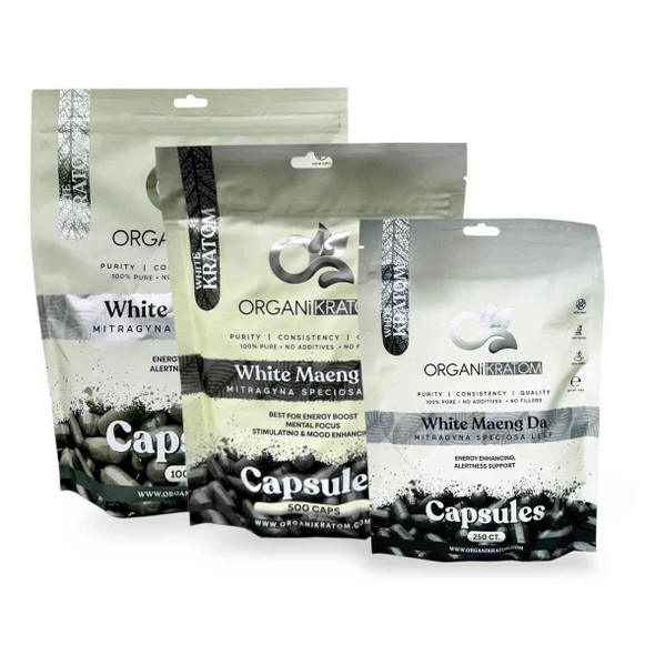 Organi Kratom White Maeng Da Capsules