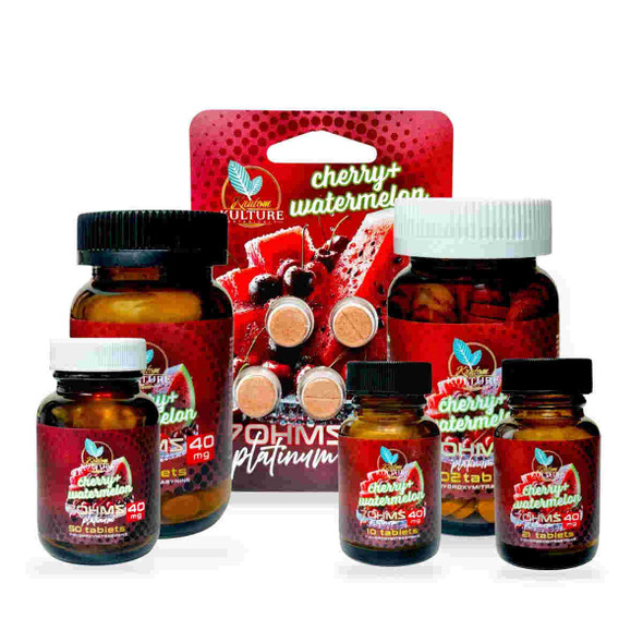 Kratom Kulture 7OHMZ  Platinum Tablets Cherry + Watermelon 40mg