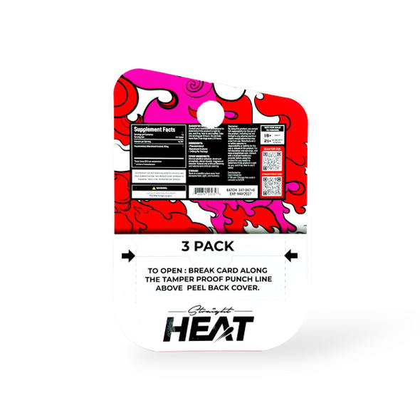 Straight Heat Eighties Pseudo Chewable Tablets Pink Lemonade 80mg Per Tablet | 3ct Back