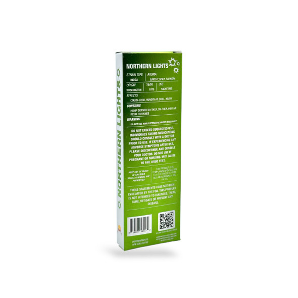 Memory Lane Labs Disposable Vape Indica Northern Lights 1g | Back