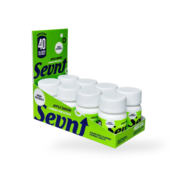 Sevn 7-Hydroxy High Potency Apple Smash Tablet Sour Apple 40mg Per Tablet | Box Sevn 7-Hydroxy High Potency Apple Smash Tablet Sour Apple 40mg Per Tablet | Box