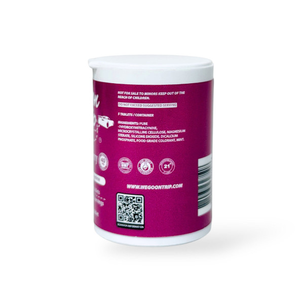 Go on Trip 7 - Hydroxymitragynine Chewable Tablets Triple Berry 40mg Per Tablet | 5 Tablets | Back