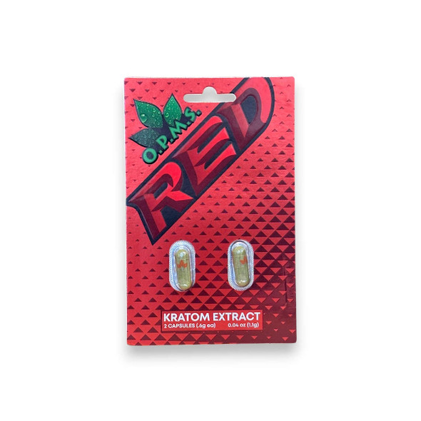 OPMS Red Kratom Extract Capsules | 2 Count