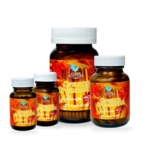 Kratom Kulture 7OHMZ Platinum Tablets Orange Creamsicle 40mg | Set