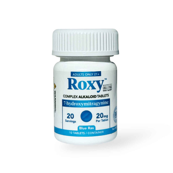 Roxy Complex Alkaloid 7-hydroxymitragynine Tablets Blue Ras 20mg | 10 Tablets
