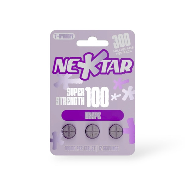 Nektar Super Strength 100 7-Hydroxy Tablets Grape 100mg Per Tablet | 3 Tablets Nektar Super Strength 100 7-Hydroxy Tablets Grape 100mg Per Tablet | 3 Tablets