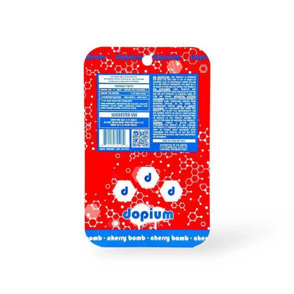 dopium 7-Hydroxymitragynine Chewable Tablets Cherry Bomb 60mg Per Tablet | 3 Tablets