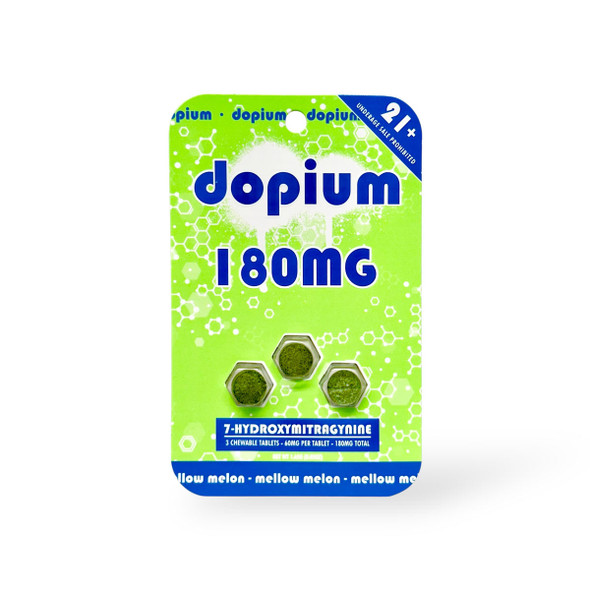 dopium 7-Hydroxymitragynine Chewable Tablets Mellow Melon 60mg Per Tablet | 3 Tablets