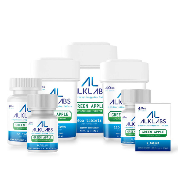 AlkLabs 7- Hydroxymitragynine Green Apple 40mg Tablet