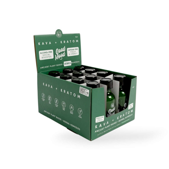 Good Mood Kava + Kratom Extract Shot 2oz | Display Box
