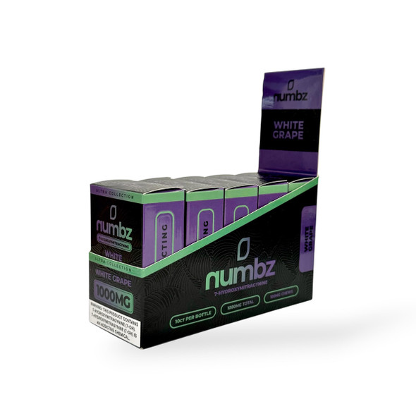 numbz 7- Hydroxymitragynine Chewable White Grape 100mg Tablet | 10ct Box