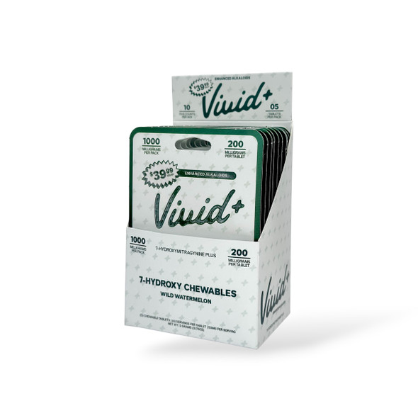 Vivid+ 7-Hydroxy Chewable Tablets Wild Watermelon 200mg | 5ct Box