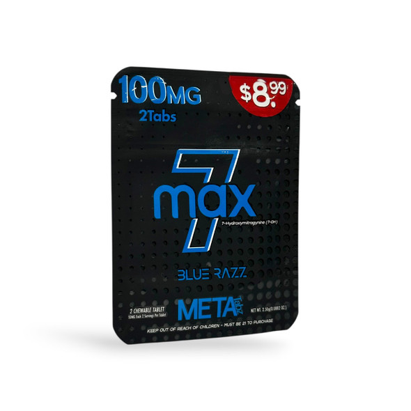 7 Max 7- Hydroxymitragynine Chewable Tablets Blue Razz 50mg | 2ct
