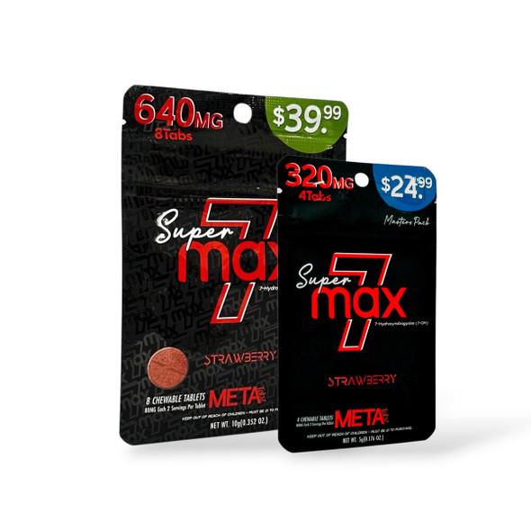 7 Max Super 7- Hydroxymitragynine Chewable Tablets Strawberry 80mg | Set