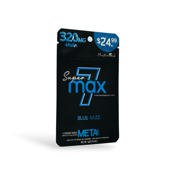 7 Max Super 7- Hydroxymitragynine Chewable Tablets Blue Razz 80mg | 4ct