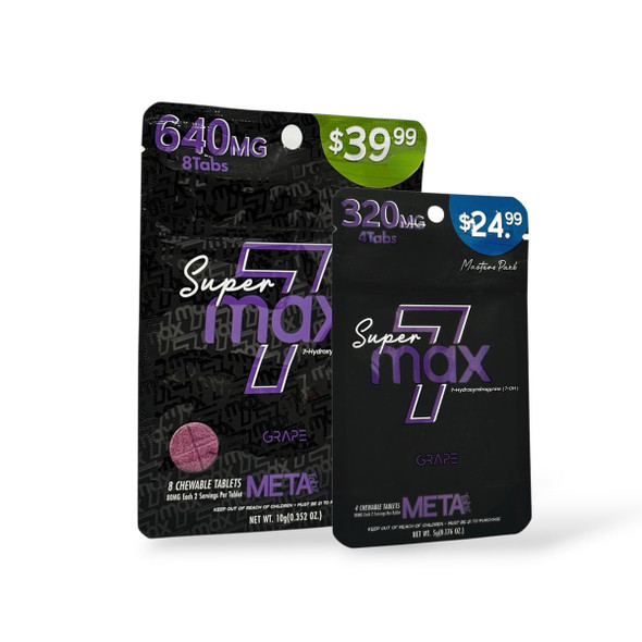 7 Max  Super 7- Hydroxymitragynine Chewable Tablets Grape 80mg | Set