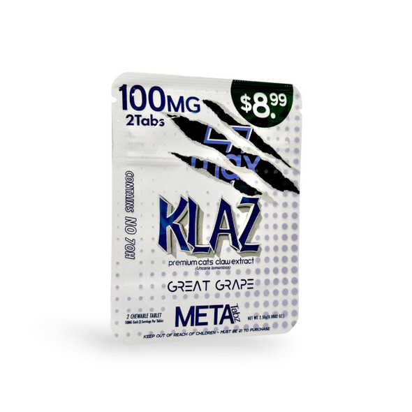 Klaz Cat's Claw Extract Chewable Tablets Great Grape 50mg | 2ct
