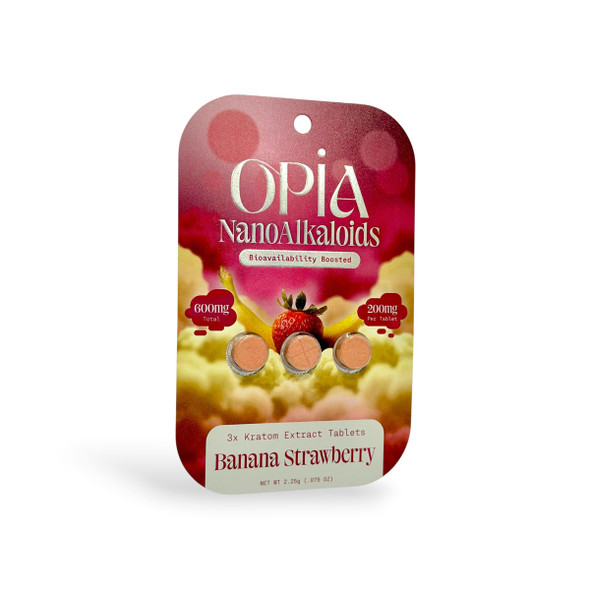 Opia Nano Alkaloid Chewable Tablets Banana Strawberry  200mg | 3ct