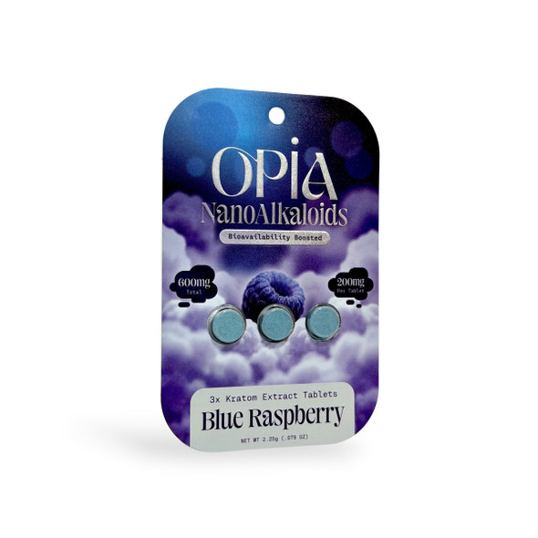 Opia Nano Alkaloid Chewable Tablets Blue Raspberry 200mg | 3ct