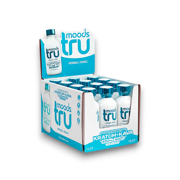 Tru Moods Herbal Tonic Blue Kratom + Kava Shot 2oz | Box