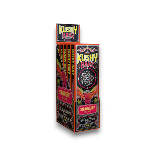 Kushy Barz Blue Lotus Disposable Strawberry Haze 1.5g | Box