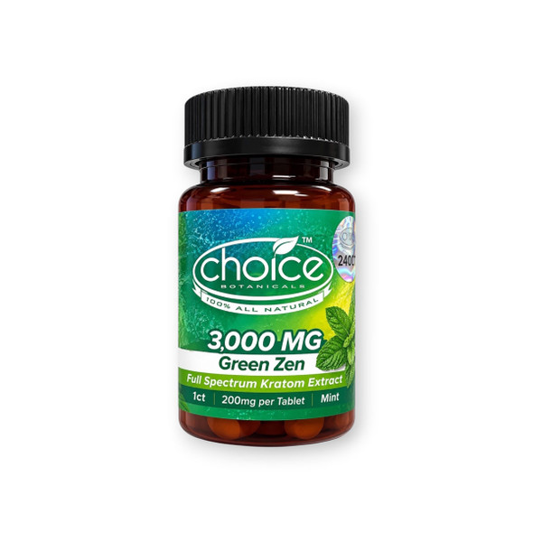 Choice Botanicals Full Spectrum Kratom Chewable Tablet Green Zen 200mg | 15ct