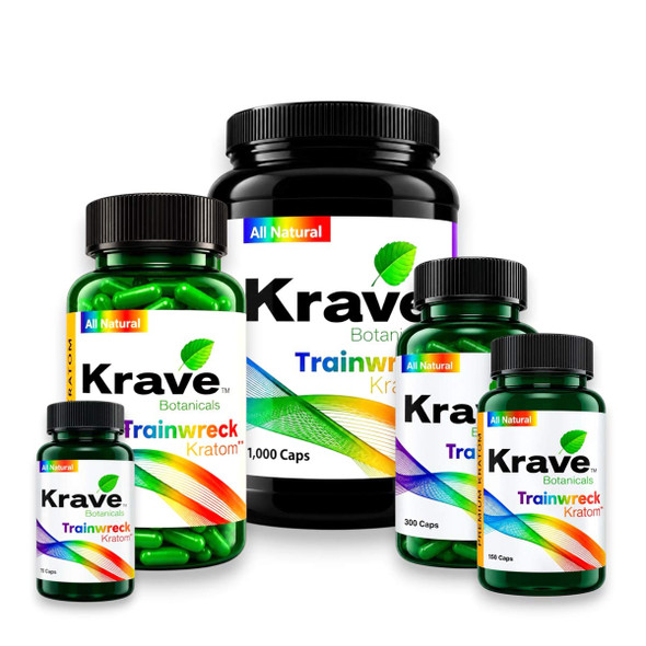 Krave Kratom Capsules Trainwreck | Set