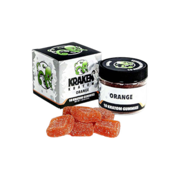Kraken Kratom Orange Gummies 10 Ct